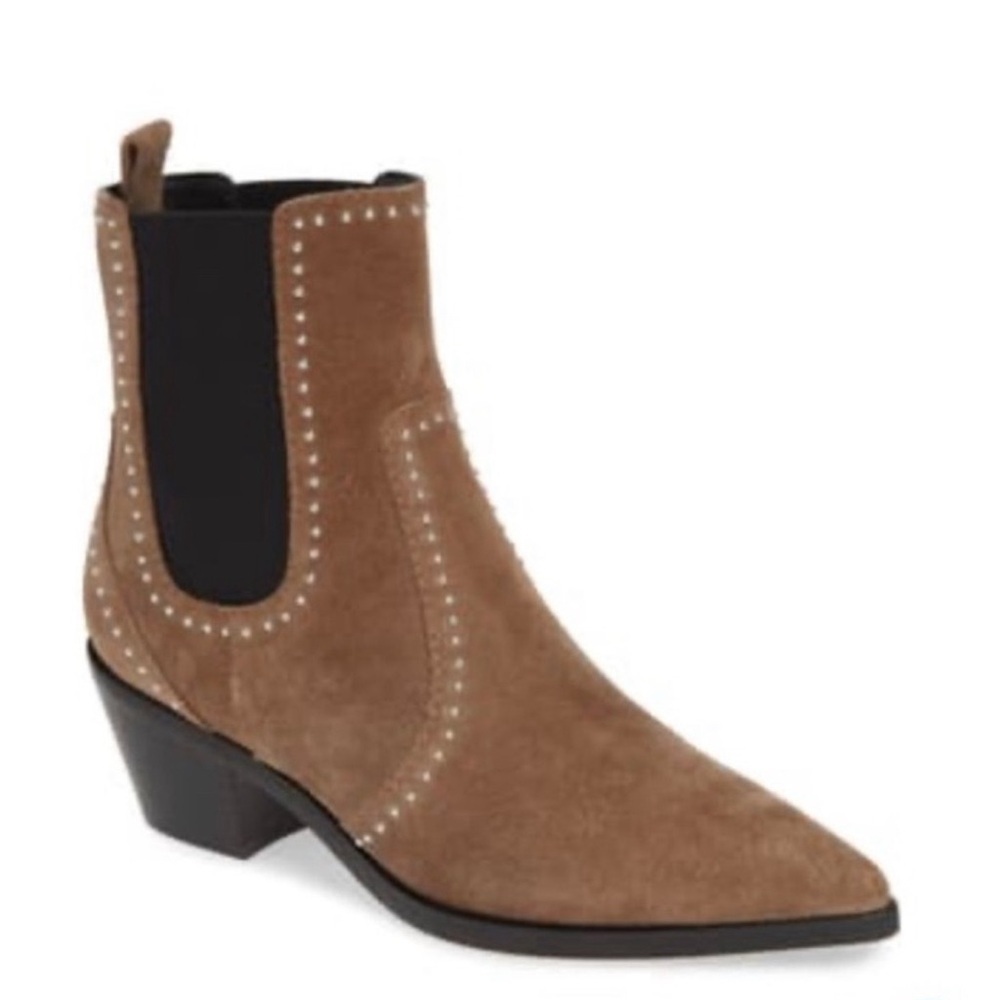 PAIGE Willa Suede Ankle Boots with Studs Size 5.5